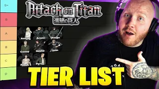 TIMTHETATMAN ATTACK ON TITAN CHARACTERS TIER LIST