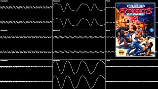 4k60 Oscilloscope - Streets of Rage 2 - Slow Moon - Sega Genesis / Mega Drive