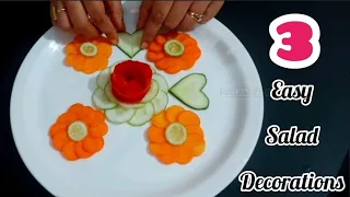 3 Beautiful And Easy Salad Decorations Ideas By Neelam ki recipes