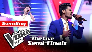 Hashen Dulanjana | Tiken Tika (ටිකෙන් ටික) | The Live Semi Finals | The Voice Teens Sri Lanka