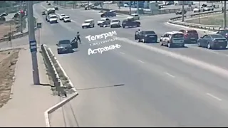 Видео аварии с мотоциклом на Аэропортовском шоссе