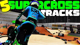 5 TRACKS to teach you HOW TO GET BETTER AT SUPERCROSS | MX BIKES