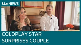 Chris Martin sings for engaged couple planning wedding - with his song for first dance | ITV News