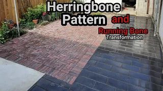 DIY Herringbone Pattern Paver Patio, Backyard Transformation