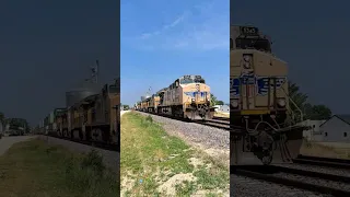 70mph Freight Train in Ashton, Illinois #trains #fast #shorts