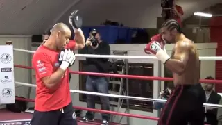 DAVID HAYE OFFICIAL MEDIA WORK OUT AHEAD OF FIGHT WITH TYSON FURY