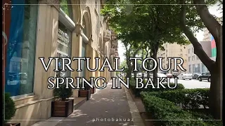 [4K] Walking Tour in Baku Arond Statistics, Caspian Business Center / May, 2023