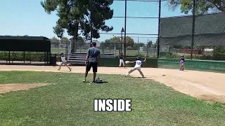 Dropped Third Strike: What to do? Yell Inside or Outside, depending on where the ball goes