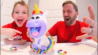 Father & Son PLAY RAINBOW RALPH !? / Make The Unicorn Throw Up!