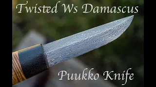 Forging a Puukko Knife from Scrap Damascus