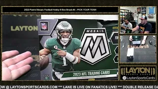 INSANE HALF CASE! 2023 Panini Mosaic Football Hobby 6 Box Break #4   PICK YOUR TEAM