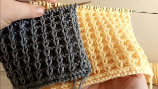 Punto a maglia in rilievo ai ferri cellette di favo per una maglia morbida e calda tutorial