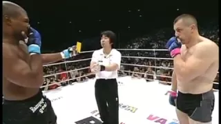 Rampage Jackson gives a yellow card to the referee