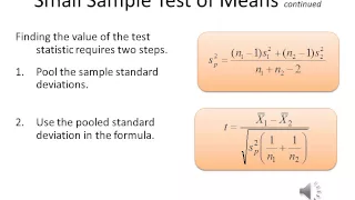 Business Statistics Lesson 11: Two Sample Test of Hypothesis