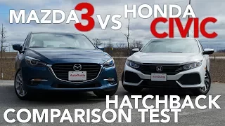 2017 Mazda3 Hatchback vs 2017 Honda Civic Hatchback