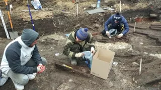 Раскопки на Крестовоздвиженской площади в Туле