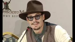 Johnny Depp in Moscow, press-conference