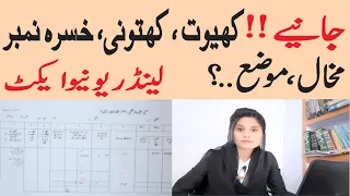 Land revenue Terminologies | Khewat, Khatoni, Khasra Number, Mohal, Moza, Record of rights