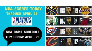 2024 NBA Playoffs Standings Today - April 28 | NBA Scores, Schedule and Bracket |