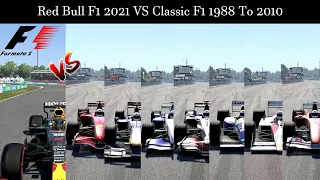 Can Red Bull F1 2021 Defeat Classic F1 Cars 1988 To 2010 || Drag Race || 2021 Vs Classic F1 ||