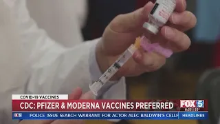 CDC: Pfizer, Moderna Vaccines Preferred Over J&J