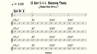 12 Keys (2-5-1) Backing Track For Drum (Bossa Nova Style) BPM 120