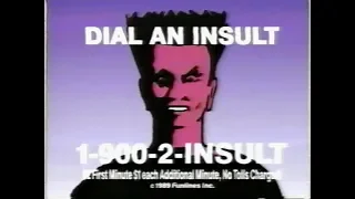 1989 - Dial An Insult - Makes Your Bad Day Worse Commercial