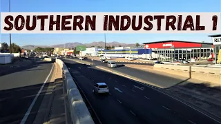 DRIVING IN SOUTHERN INDUSTRIAL AREA WINDHOEK, NAMIBIA SOUTHERN AFRICA PART 1