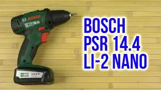 Распаковка Bosch PSR 14.4 LI 2 Nano 060397340N