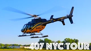 Bell 407GX New York Helicopter Tour with full ATC flown by Andrew Woods.