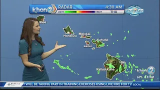 Locally breezy trade winds continue over the islands, with passing showers for the windward ares