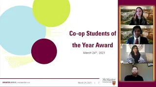 Co-op Students of the Year 2021 | McMaster Engineering