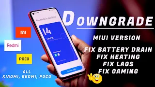 Fix Battery, Heating, Lags and Performance by Downgrading MIUI 14 Version, boost Your Performance