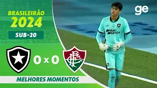 BOTAFOGO 0 X 0 FLUMINENSE | MELHORES MOMENTOS | 4ª RODADA BRASILEIRÃO SUB-20 | ge.globo