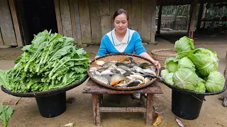 Harvest Fish & Vegetables, Cabbage Goes To Spring Festival Sell | Lý Thị Ca