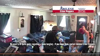 Abilene police search for 2 suspects caught on camera during home burglary