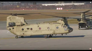 Impressive arrival 6x US Army CH 47 Chinook airport Graz