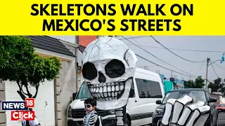 Mexico News | Day Of The Dead Festival In Mexico | Skeletons Walk In Mexico | N18V | News18