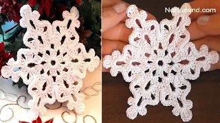 How to Crochet for Beginners CROCHET motif Snowflake  Crochet Tutorial