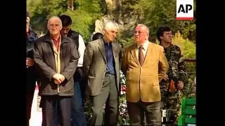 Georgian president raises flag in breakaway province of Abkhazia