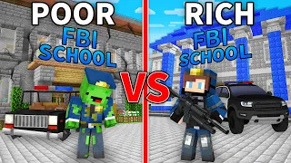 Mikey Poor vs JJ Rich FBI School in Minecraft (Maizen)