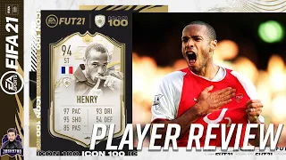 THE BEST ICON ST IN FIFA! 94 PRIME ICON MOMENTS THIERRY HENRY PLAYER REVIEW FIFA 21 ULTIMATE TEAM