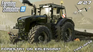 FENDT 1050 in action - pulling logs | Forestry on ERLENGRAT | Farming Simulator 22 | Episode 27