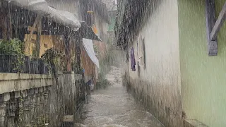 My Village Is Flooded!! Because of Super Heavy Rain || Beautiful Village || Suitable for insomnia