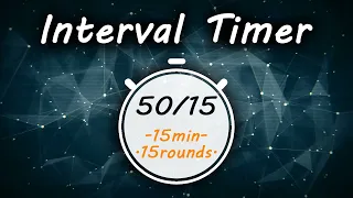 Tabata 50/15 Timer || 50/15 Interval Timer || 15 rounds || TheTimer2Go ||