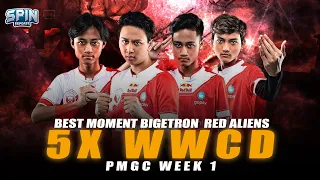 Best Moment Bigetron Red Aliens PMGC Week 1! 5xWWCD! Ga Ada Obat! | SPIN Esports