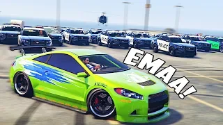 GTA 5 COPS & ROBBERS - 20 КОПОВ ЕДУТ ЗА МАШИНОЙ ПОЛА УОКЕРА ИЗ ФОРСАЖА НАРУШАЯ РП И ПДД В ГОРОДЕ!