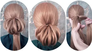 Waterfall bun hairstyle / New and trending hairstyle tutorial for girls step by step