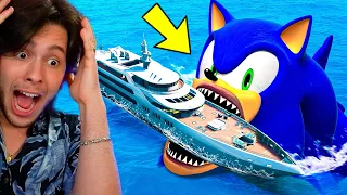 VIREI O SONIC MEGALODON NO GTA 5!!! (incrível)