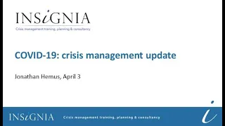 Webinar - COVID-19 Crisis Management Update (3 April 2020)